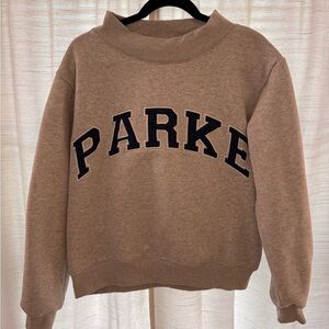 Parke Mock Neck Sweatshirt – Blue/Grey Lettering | Size S/M